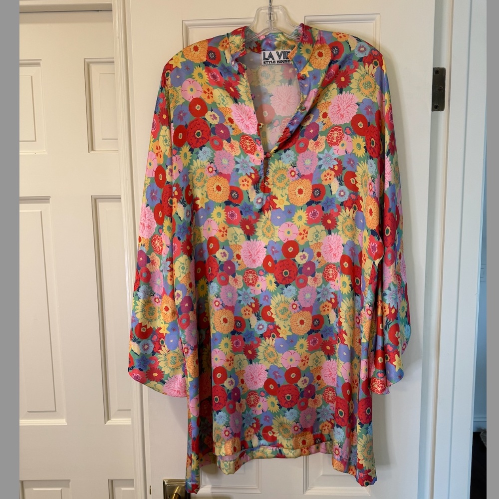 La Vie Style house floral caftan one size